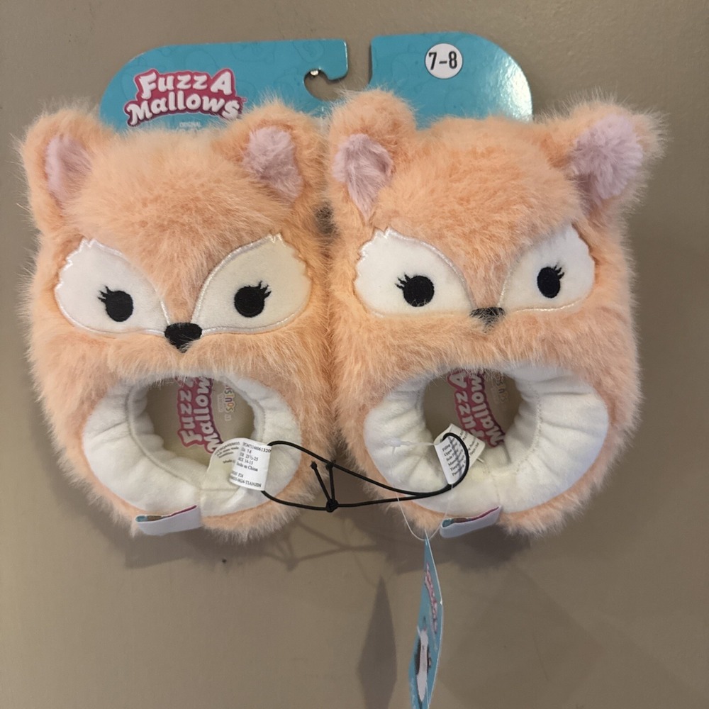 Squishmallows Toddler & Kids Boys or Girls Character Plush Slippers 7-8 NWT